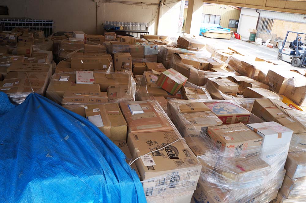 シリア難民支援物資梱包済み（一部）